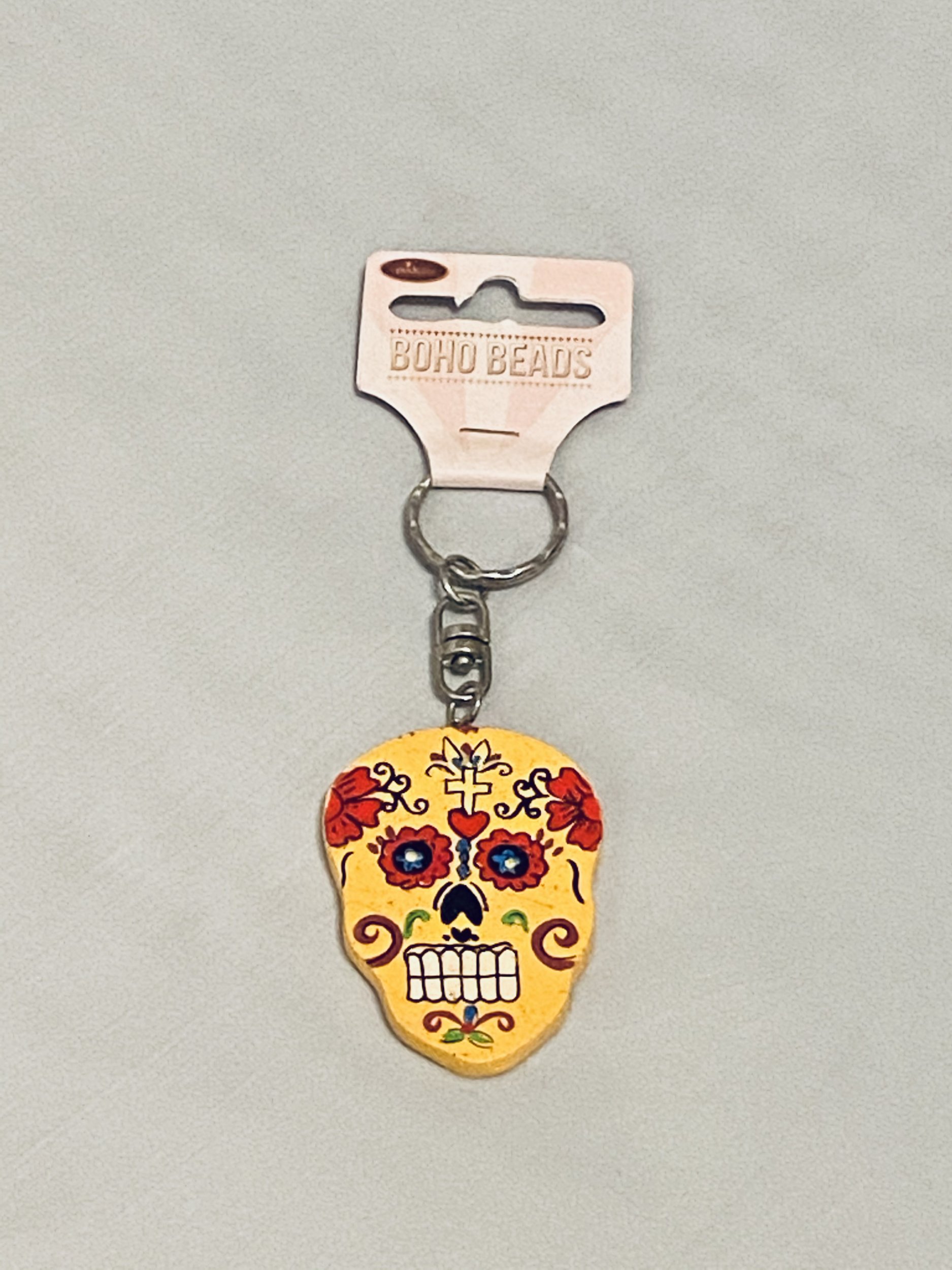 Day Of The Dead Skull Keyring | Keyrings | Connollys Online