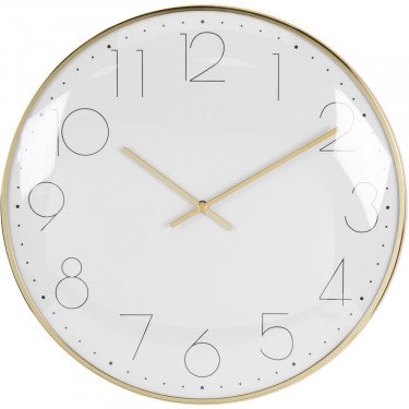 Hometime Round Wall Clock Chrome Plated - Gold | Clocks | Connollys Online