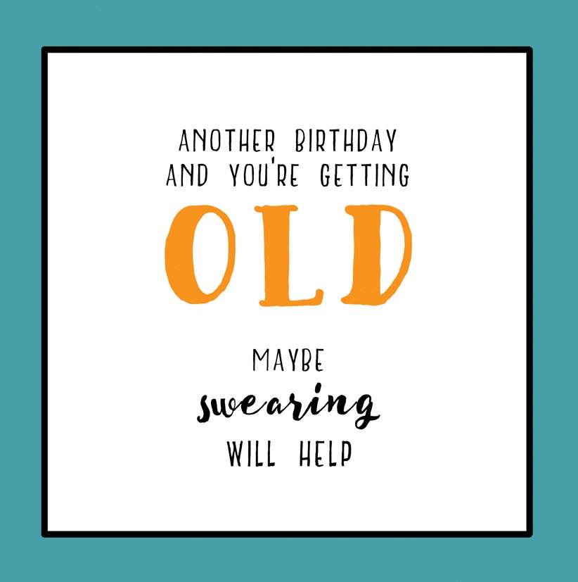Tinkture Swearing May Help Birthday Greetings Card | Connollys Online